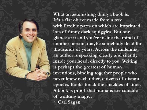 carl sagan quote about books